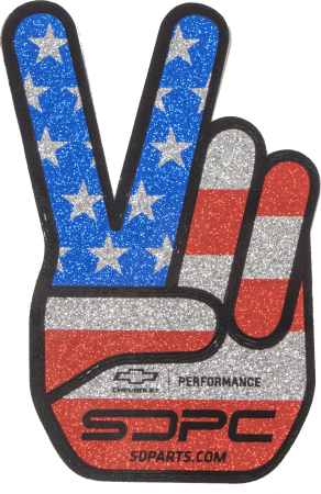 SDPC PEACEDECAL - 1960s Peace Sign American Flag Decal