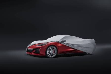 GM Accessories 84873347 - Corvette C8 Z06 Premium Indoor Car Cover in Gray with Embossed Z06 Logos