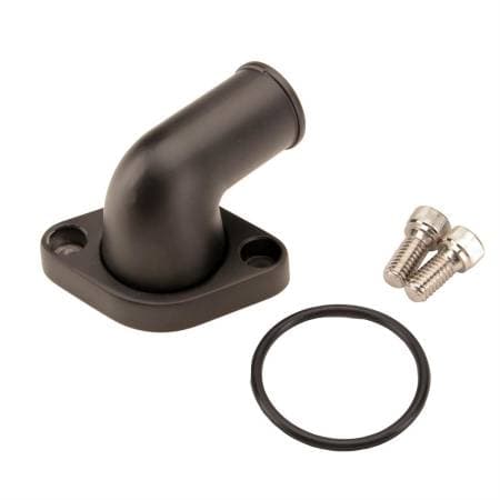 DeWitts DWR32-1739 - Small/Big Block Chevy 90 Degree Swivel Aluminum Water Neck, Black