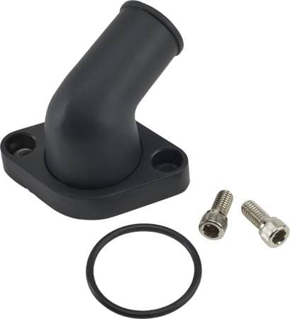 DeWitts DWR32-1724 - Small/Big Block Chevy Aluminum 15 Degree Swivel Water Neck, Black