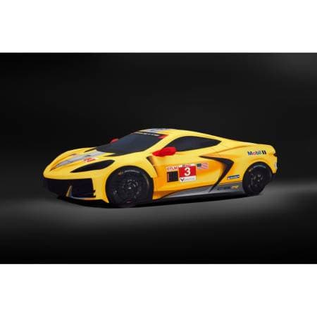 GM Accessories 85159500 - Corvette C8 Z06 Premium Indoor Car Cover in Yellow with Fully Rendered Corvette C8.R