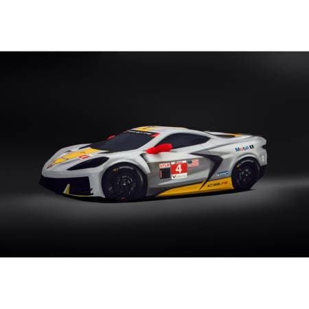 GM Accessories 85152655 - Corvette C8 Z06 Premium Indoor Car Cover in Gray with Fully Rendered Corvette C8.R (for models with High Wing Spoiler)